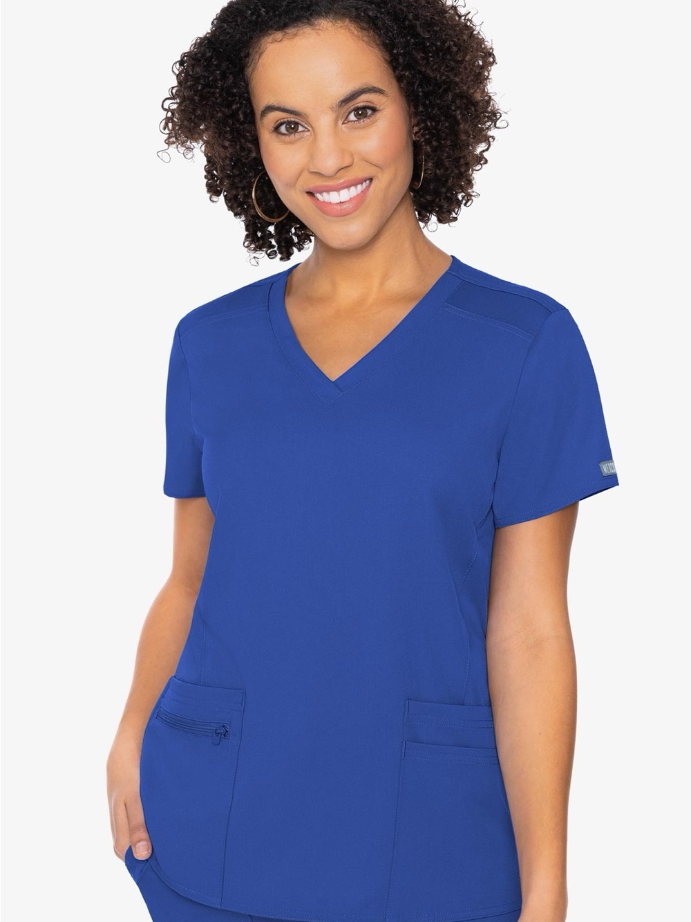 Med Couture Women's Scrub Top in Royal Blue